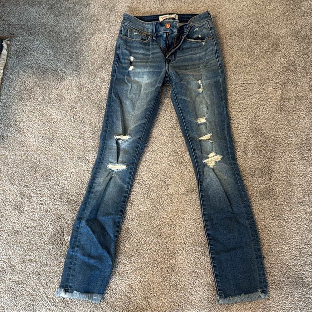 Abercrombie jeans size 24 00 super skinny ankle mid rise
